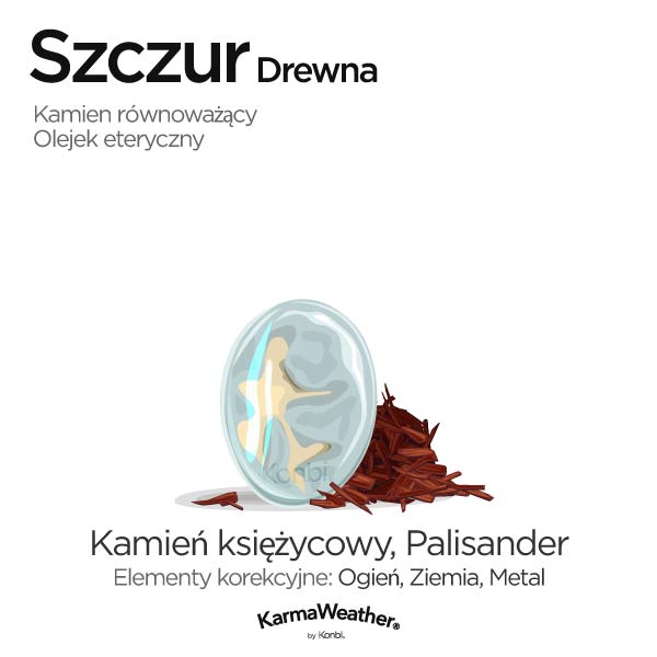 Szczur Drewna: kamień równoważący i olejek eteryczny