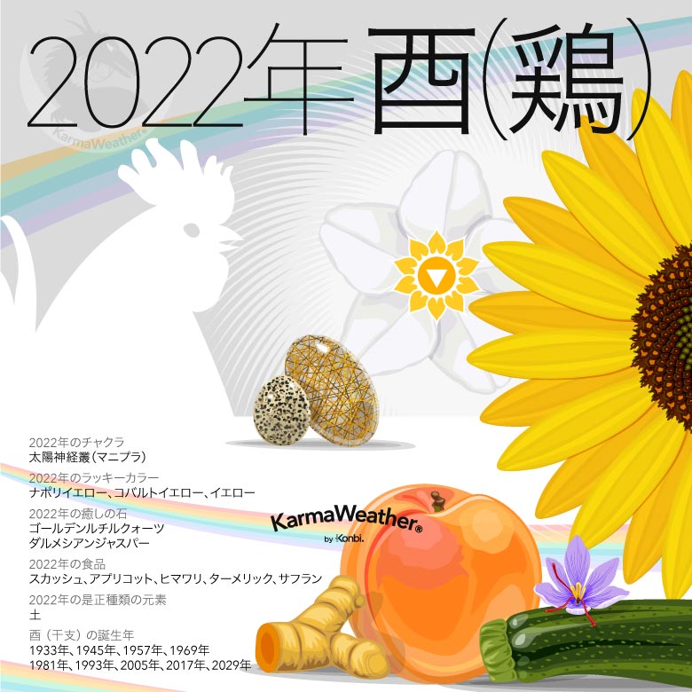 2022年の酉の干支のインフォグラフィック