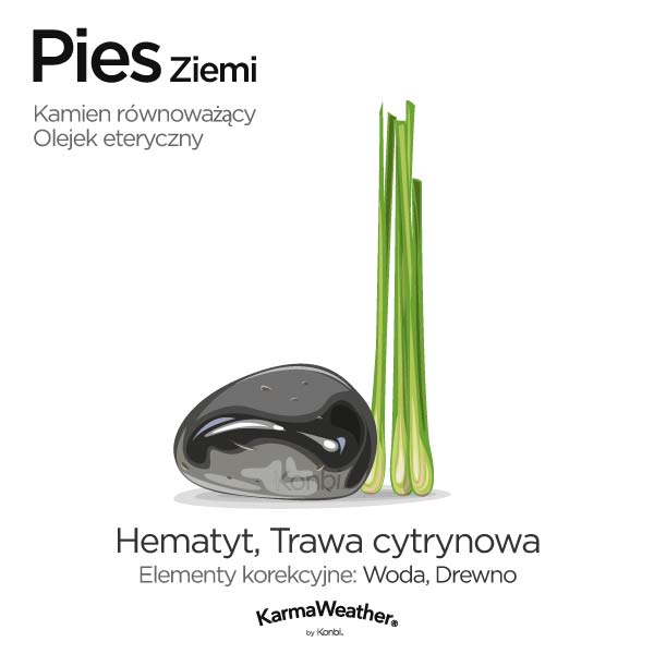 Pies Ziemi: kamień równoważący i olejek eteryczny