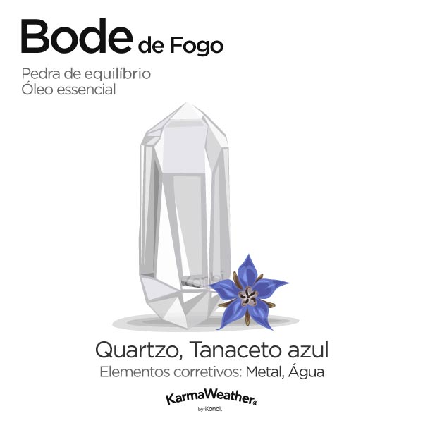 Bode de Fogo: pedra de equilíbrio e óleo essencial