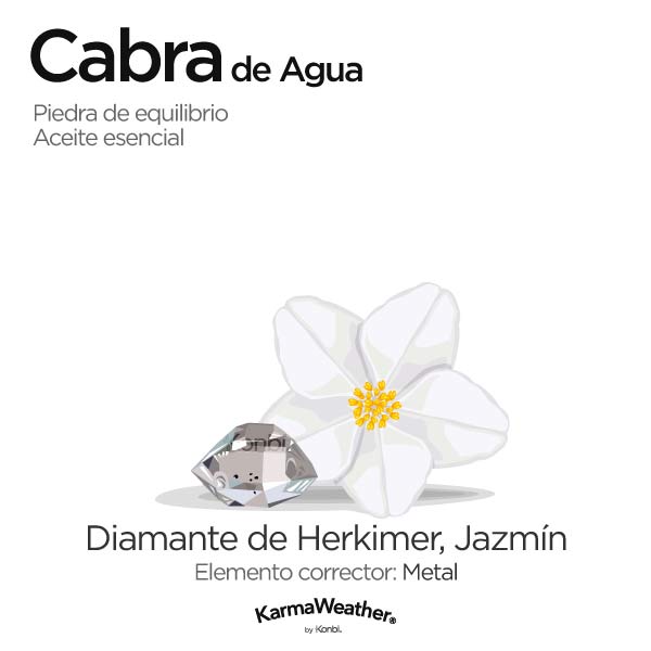 Cabra de Agua: piedra de equilibrio y aceite esencial