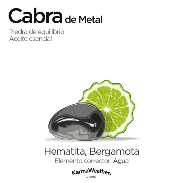 Cabra de Metal: piedra de equilibrio y aceite esencial