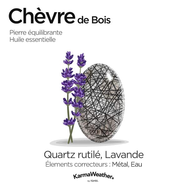 Chèvre de Bois: pierre équilibrante et huile essentielle