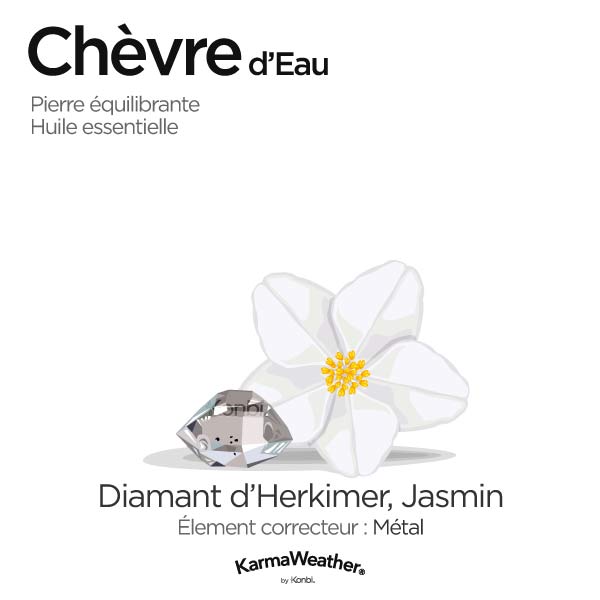 Chèvre d'Eau: pierre équilibrante et huile essentielle