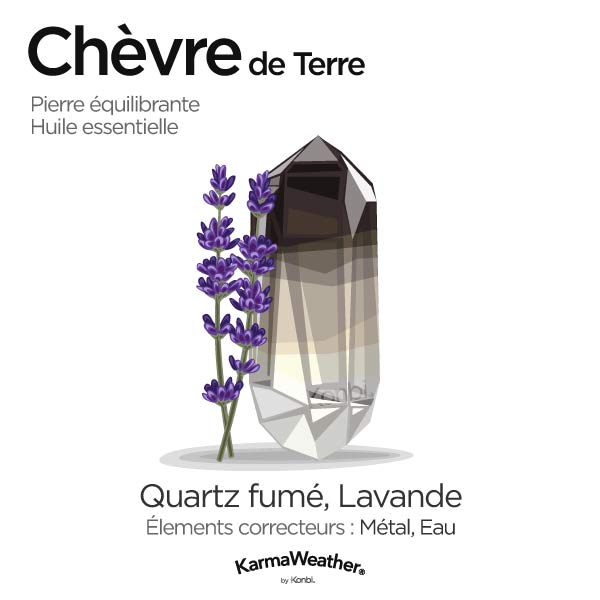 Chèvre de Terre: pierre équilibrante et huile essentielle