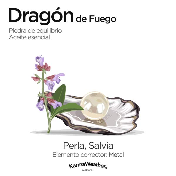 Dragón de Fuego: piedra de equilibrio y aceite esencial