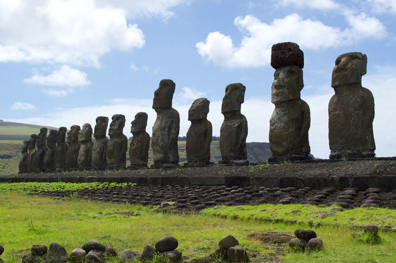 Moai statues, Easter Island, by Tristan Smith