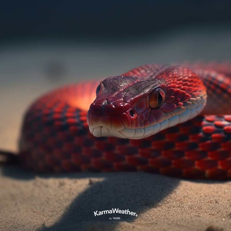 Ilustración del Mes de la Serpiente de 2023 por KarmaWeather