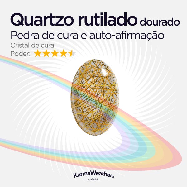 Quartzo rutilado dourado