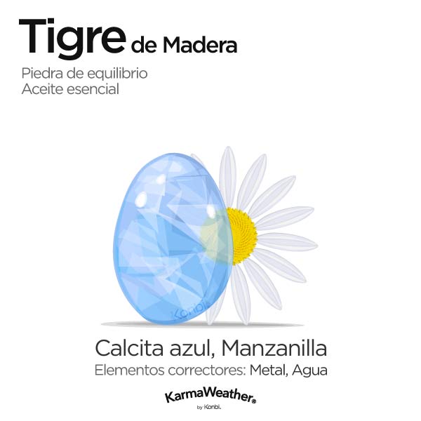 Tigre de Madera: piedra de equilibrio y aceite esencial