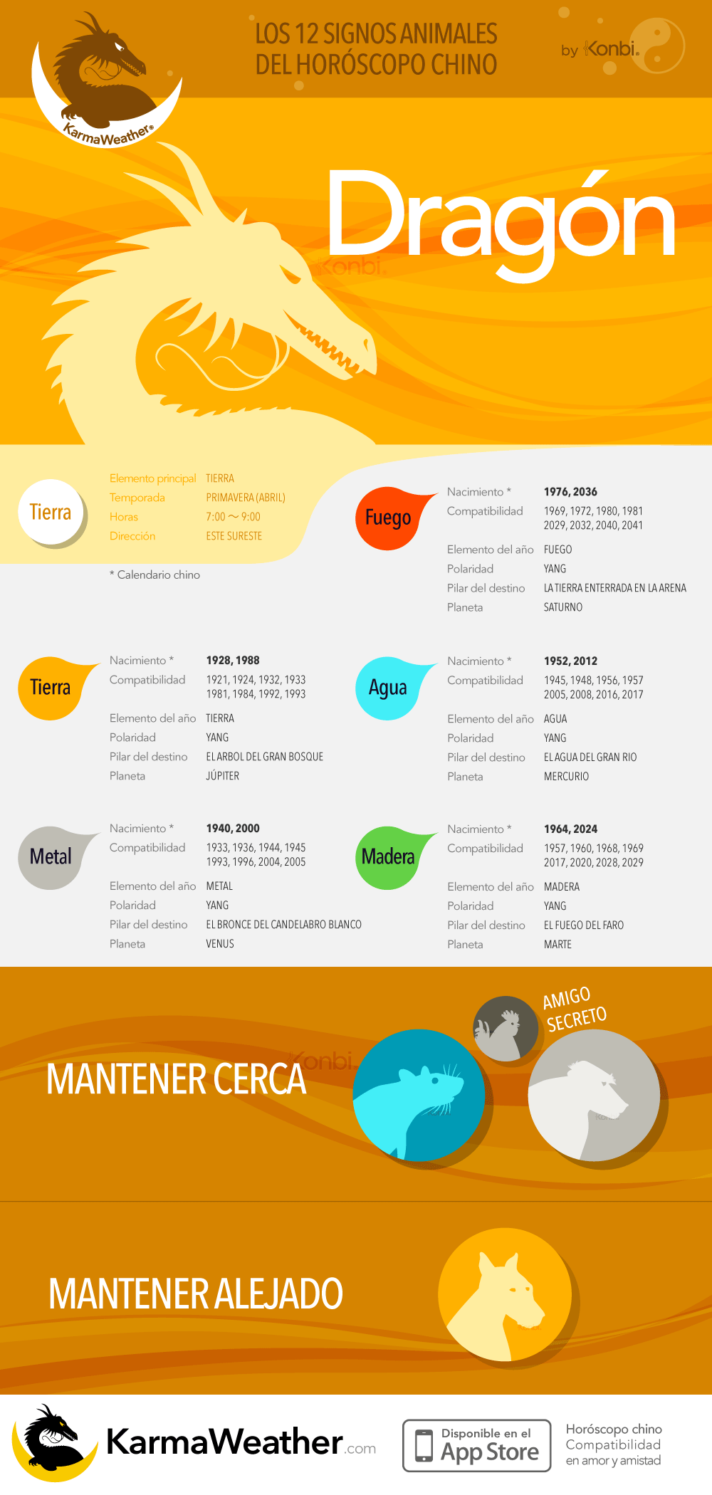 El Dragón de la astrología china: infografía completa